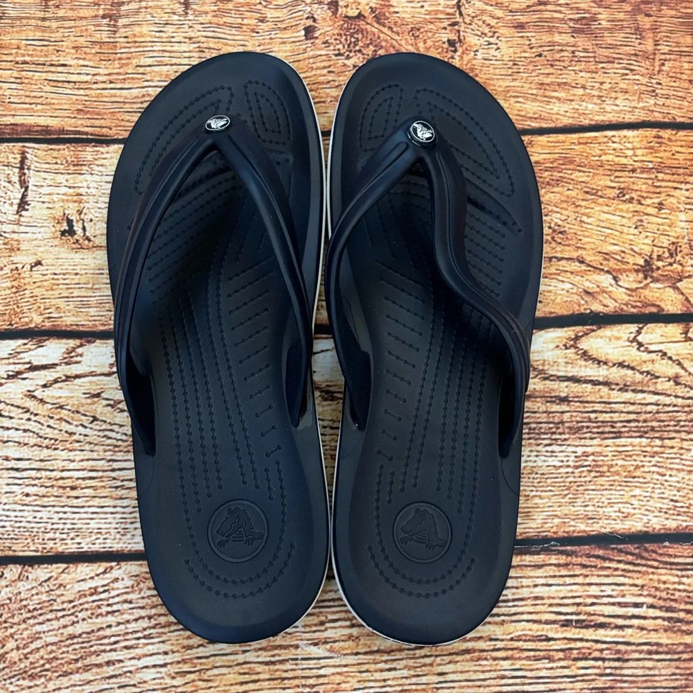 Men's‎ CROCS Navy Blue Flip-Flops - Size 12